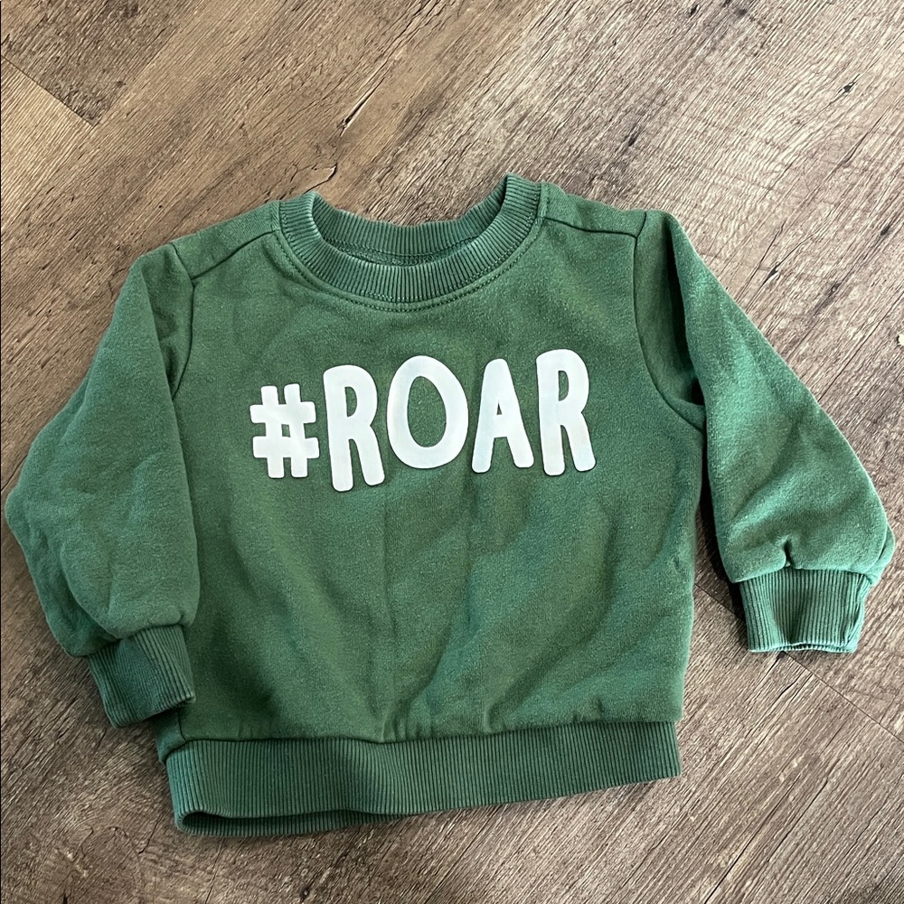 Carter's Green Sweatshirt with #ROAR Design